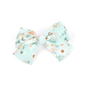 Floral Mint Green Hair Bow